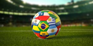 Soccer,Football,Ball,With,Flags,Of,South,America,Countries,On